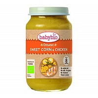 Baby Bio Зеленчуково пюре с пилешко месо 8+ 200 гр.