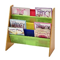 GingerHome Детска етажерка за книги и играчки, органайзер за съхранение, секция, библиотека COLORS