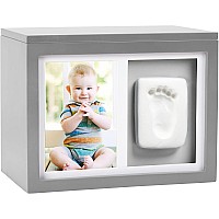 Pearhead Кутия за спомени с бебешки отпечатък - сива