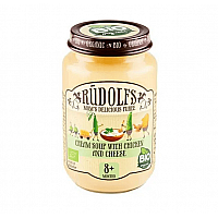 Rudolfs Био пюре крем супа с пилешко и сирене 8+ месеца 190 g