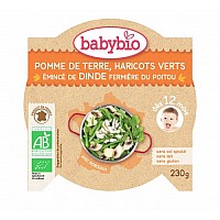 Baby Bio Меню с пуешко месо, картофи и зелен фасул 12+ 230 гр.